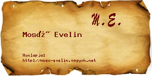 Mosó Evelin névjegykártya